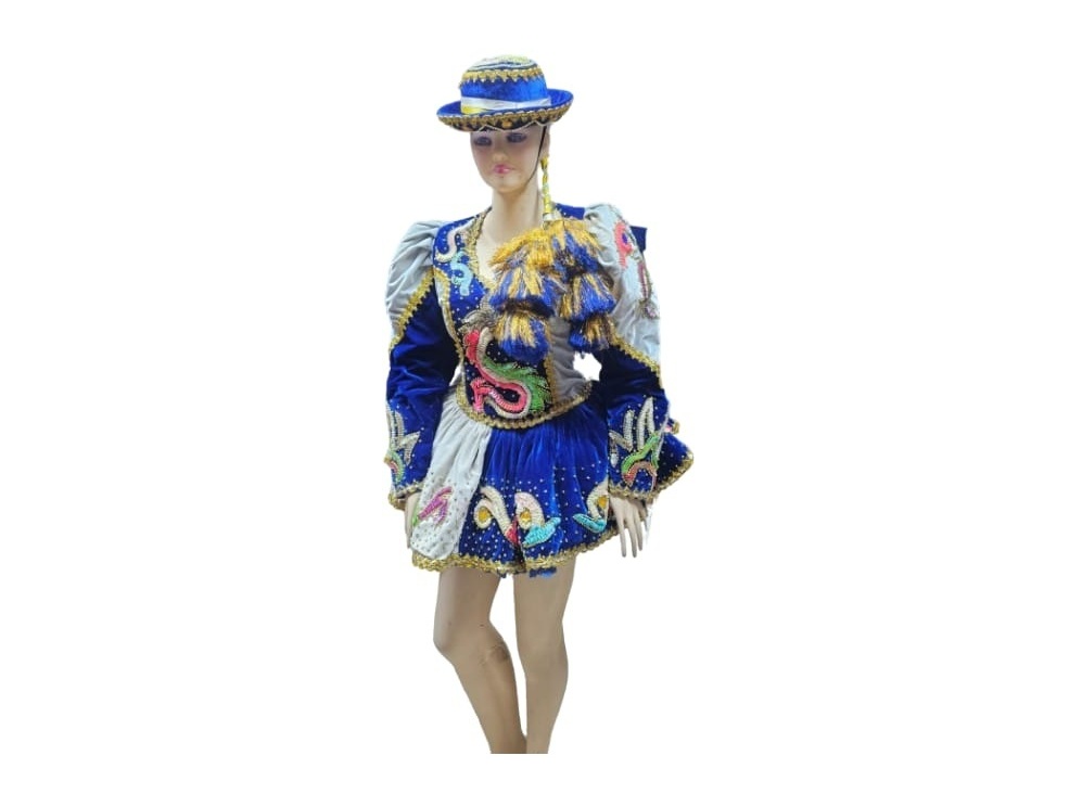 Traje Caporal Azul con Crema